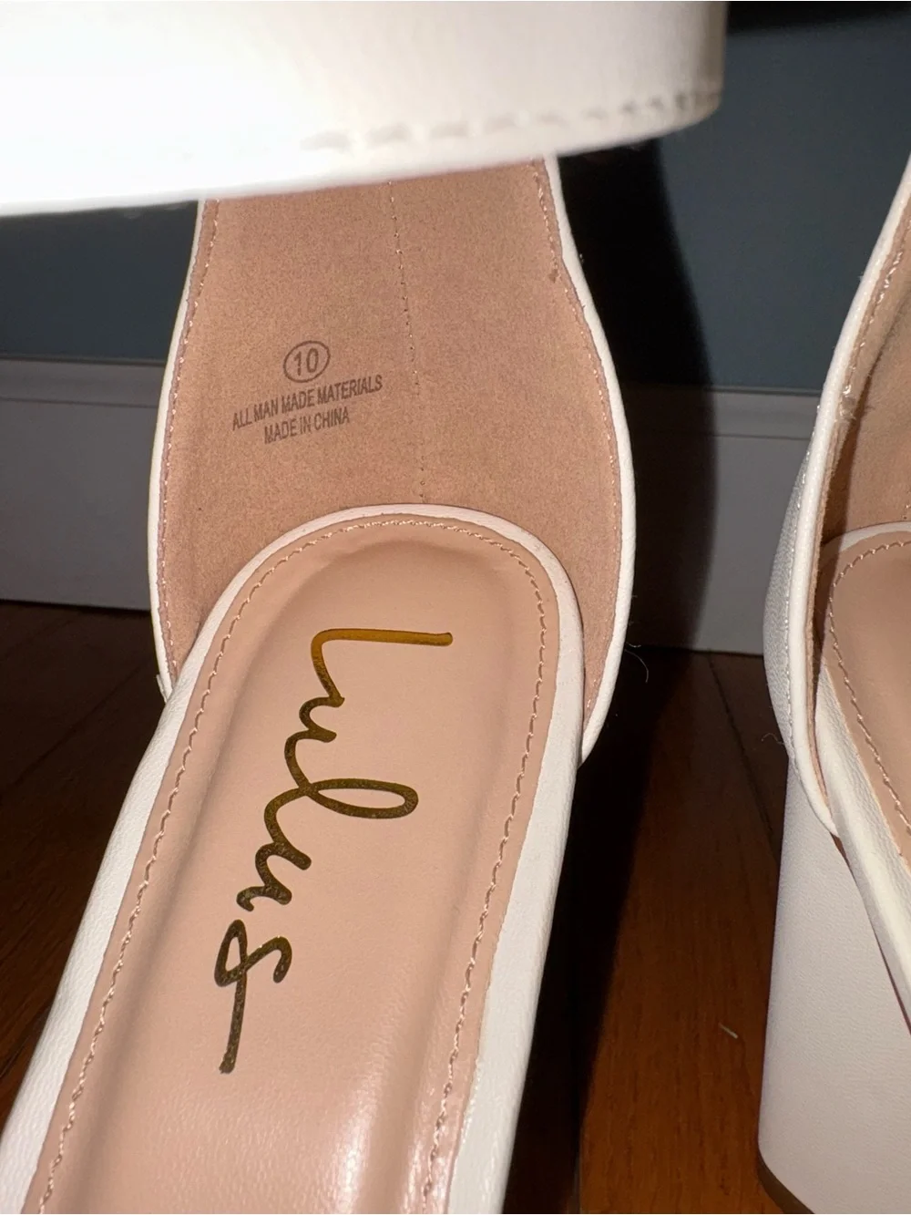 Lulus Kamali Off White Ankle Strap Heels Women’s Size 10